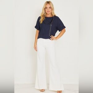 Culture Call individualized Women's Navy Linen Jacket top
